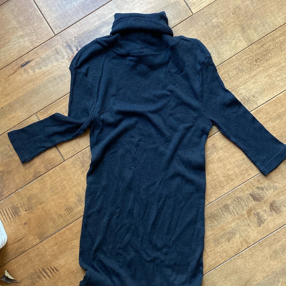 Designer Michael Stars black ribbed turtle neck. One size fits most